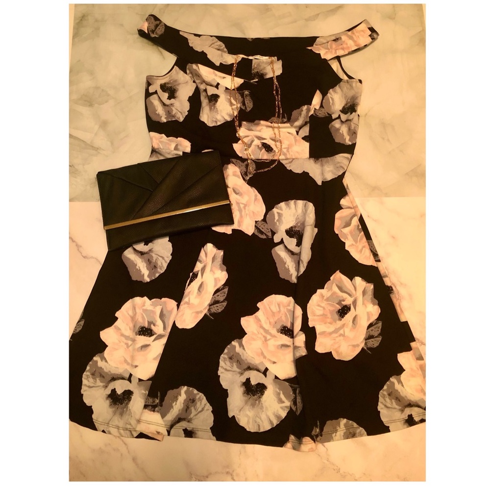 Ricki’s Gorgeous Over the Shoulder Floral Dress